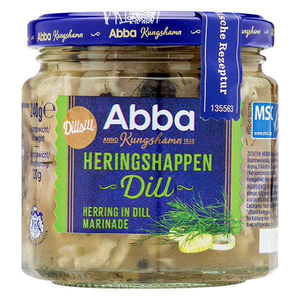 HERINGSHAPPEN DILL, 240 G - Abba Seafood